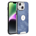 Custodia per telefono Palida Y13 con texture Mecha Denim a copertura totale, For iPhone 16, For iPhone 15 Pro Max, For iPhone 15 Pro, For iPhone 15, For iPhone 14, For iPhone 14 Pro