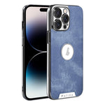 Custodia per telefono Palida Y13 con texture Mecha Denim a copertura totale, For iPhone 16, For iPhone 15 Pro Max, For iPhone 15 Pro, For iPhone 15, For iPhone 14, For iPhone 14 Pro