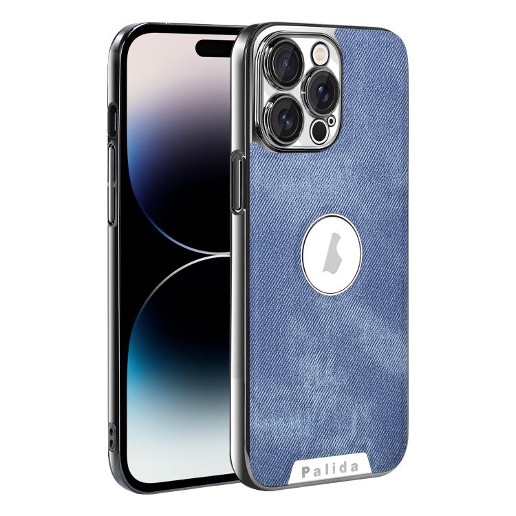 Custodia per telefono Palida Y13 con texture Mecha Denim a copertura totale, For iPhone 16, For iPhone 15 Pro Max, For iPhone 15 Pro, For iPhone 15, For iPhone 14, For iPhone 14 Pro