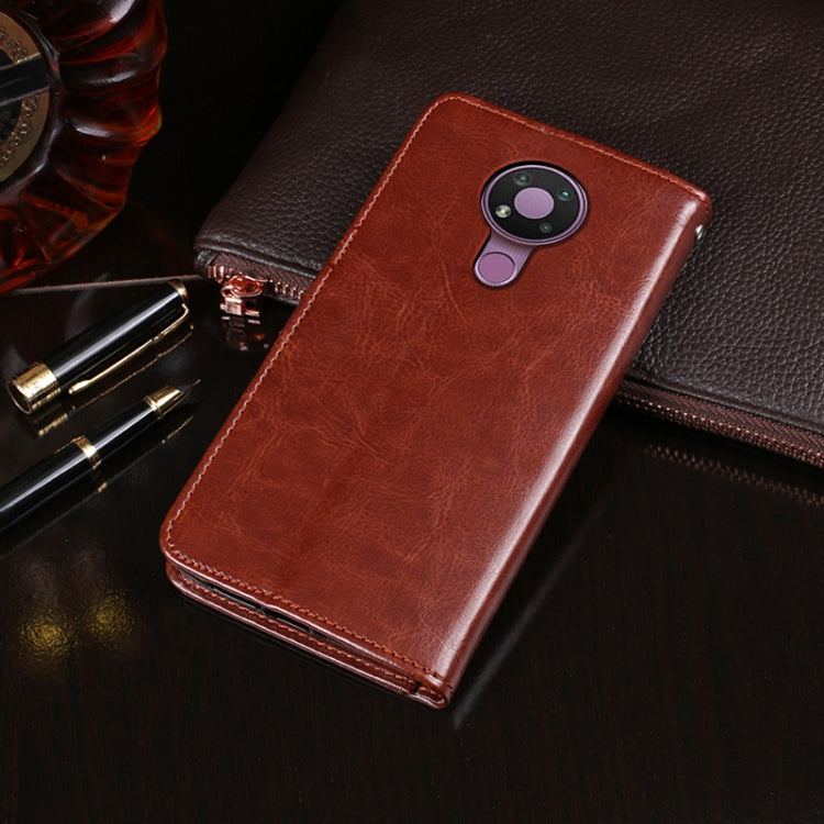 idewei Custodia in pelle a vibrazione orizzontale Crazy Horse Texture con supporto e slot per carte e portafoglio, For Nokia 3.4, For Nokia C3, For OnePlus 8T