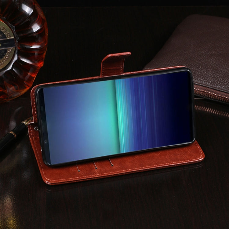 idewei Custodia in pelle a vibrazione orizzontale Crazy Horse Texture con supporto e slot per carte e portafoglio, For Sony Xperia 5 II, For TCL 10 Pro, For TCL 10L