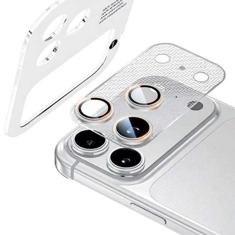 Protezione per obiettivo XDcase in lega di nichel con base cava integrata a forma di ala di cicala., For iPhone 17 Pro Max, For iPhone 17 Pro