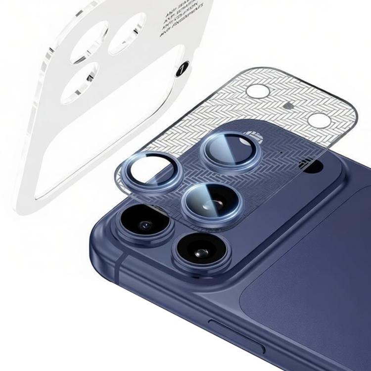 Protezione per obiettivo XDcase in lega di nichel con base cava integrata a forma di ala di cicala., For iPhone 17 Pro Max, For iPhone 17 Pro