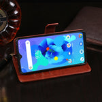 idewei Custodia in pelle a vibrazione orizzontale Crazy Horse Texture con supporto e slot per carte e portafoglio, For Umidigi A7, For ZTE Axon 11 5G, For ZTE Blade A7 Prime