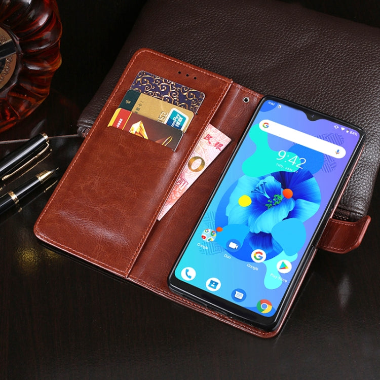 idewei Custodia in pelle a vibrazione orizzontale Crazy Horse Texture con supporto e slot per carte e portafoglio, For Umidigi A7, For ZTE Axon 11 5G, For ZTE Blade A7 Prime