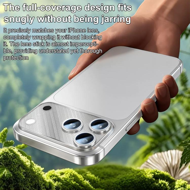 Protezione per obiettivo XDcase in lega di nichel con base cava integrata a forma di ala di cicala., For iPhone 17 Pro Max, For iPhone 17 Pro