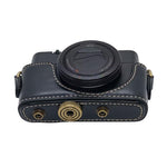 Custodia rigida per fotocamera in ecopelle stile retrò con tracolla, For Sony RX100 M7 / RX100 VII