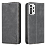 Custodia per telefono in pelle vegana con texture in pelle di vitello BINFEN COLOR, magnetica e con RFID integrato., For Samsung Galaxy A72 4G/5G
