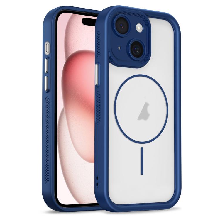 Custodia per telefono ibrida in TPU e PC con magnete a forma di occhio celeste., For iPhone 15 Pro Max, For iPhone 15 Pro, For iPhone 15 Plus, For iPhone 15