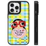 Custodia per telefono con specchio e motivo della serie YUY, For iPhone 16 Pro Max, For iPhone 16 Pro, For iPhone 16 Plus
