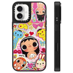 Custodia per telefono con specchio e motivo della serie YUY, For iPhone 16, For iPhone 15 Pro Max, For iPhone 15 Pro