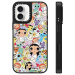 Custodia per telefono con specchio e motivo della serie YUY, For iPhone 16, For iPhone 15 Pro Max, For iPhone 15 Pro