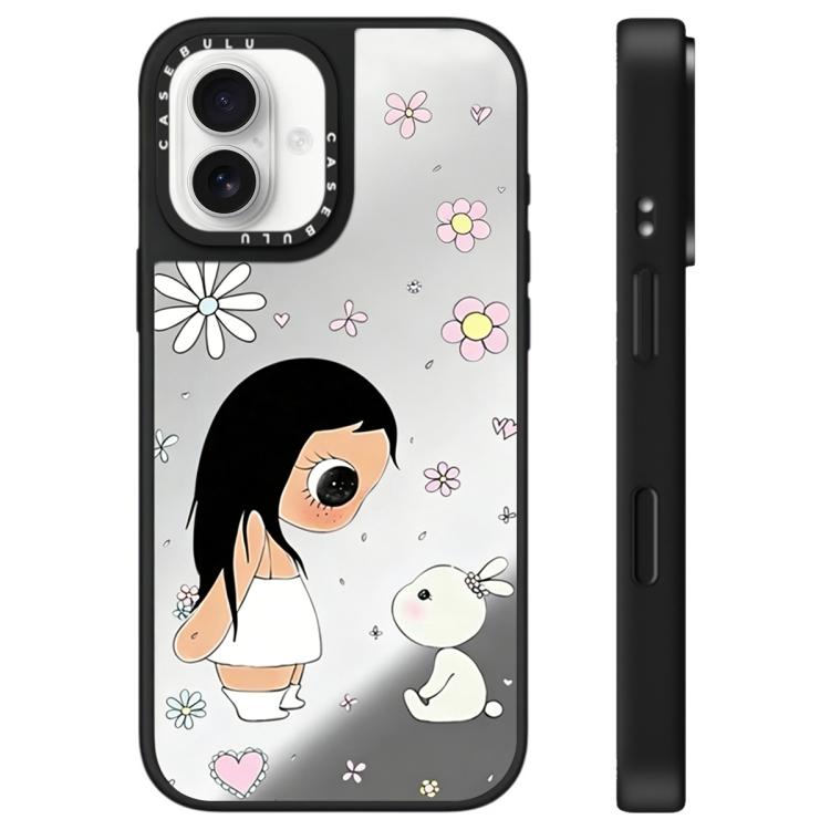Custodia per telefono con specchio e motivo della serie YUY, For iPhone 16, For iPhone 15 Pro Max, For iPhone 15 Pro