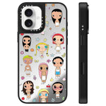 Custodia per telefono con specchio e motivo della serie YUY, For iPhone 16, For iPhone 15 Pro Max, For iPhone 15 Pro