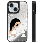 Custodia per telefono con specchio e motivo della serie YUY, For iPhone 15 Plus, For iPhone 15