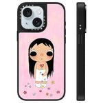 Custodia per telefono con specchio e motivo della serie YUY, For iPhone 15 Plus, For iPhone 15