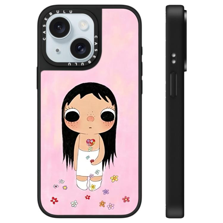 Custodia per telefono con specchio e motivo della serie YUY, For iPhone 15 Plus, For iPhone 15