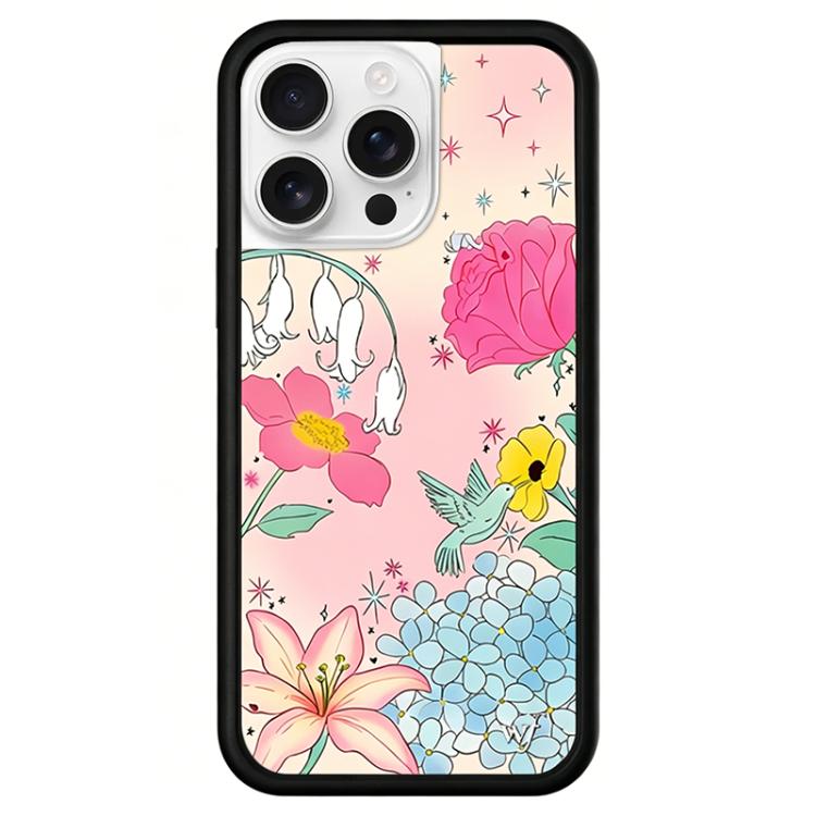 Custodia per telefono con motivo floreale WildFlow Series, For iPhone 16, For iPhone 15 Pro Max, For iPhone 15 Pro