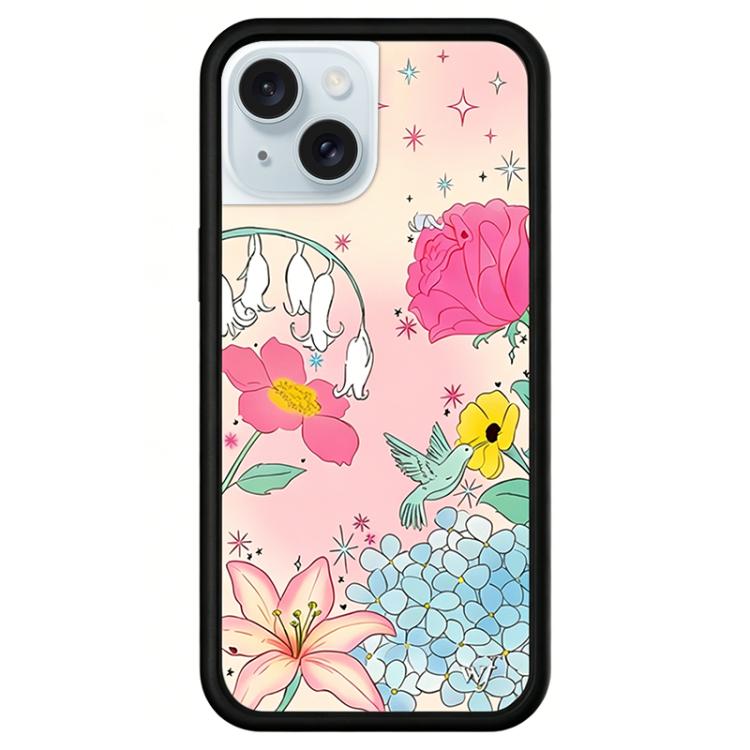 Custodia per telefono con motivo floreale WildFlow Series, For iPhone 15 Plus, For iPhone 15