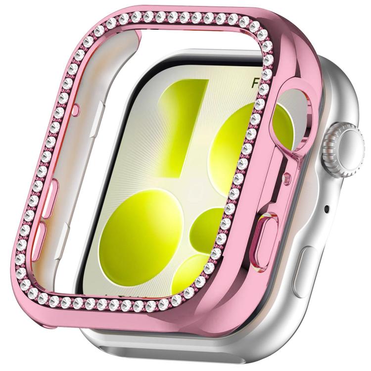 Cassa per orologio xDfind con diamanti a fila singola e foro in policarbonato, For Huawei Watch Fit 5 Pro, For Huawei Watch Fit 5