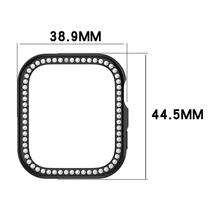 Cassa per orologio xDfind con diamanti a fila singola e foro in policarbonato, For Huawei Watch Fit 5 Pro, For Huawei Watch Fit 5