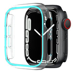Cassa per orologio XDfind trasparente, luminosa, a mezza copertura, in policarbonato cavo., For Apple Watch Series 44mm, For Apple Watch Series 40mm, For Apple Watch Series 11 46mm / 10 46mm, For Apple Watch Series 11 42mm / 10 42mm