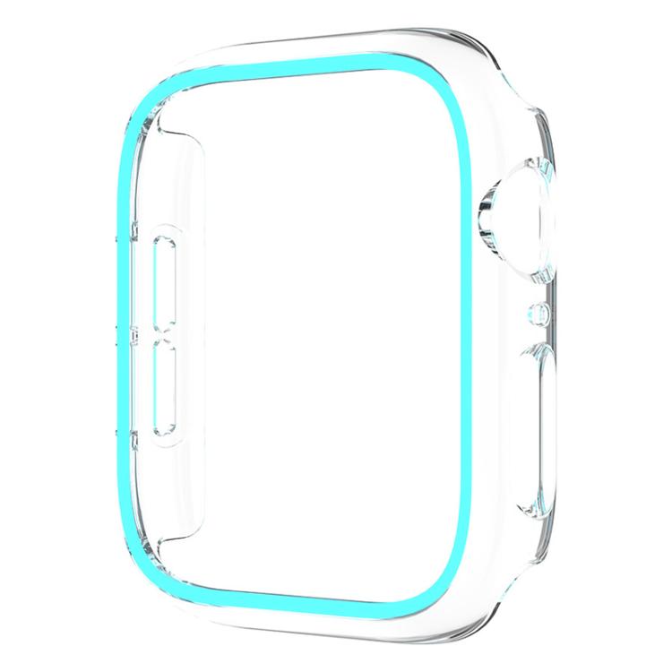 Cassa per orologio XDfind trasparente, luminosa, a mezza copertura, in policarbonato cavo., For Apple Watch Series 44mm, For Apple Watch Series 40mm, For Apple Watch Series 11 46mm / 10 46mm, For Apple Watch Series 11 42mm / 10 42mm