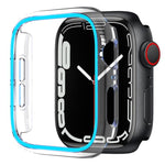 Cassa per orologio XDfind trasparente, luminosa, a mezza copertura, in policarbonato cavo., For Apple Watch Series 44mm, For Apple Watch Series 40mm, For Apple Watch Series 11 46mm / 10 46mm, For Apple Watch Series 11 42mm / 10 42mm