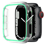 Cassa per orologio XDfind trasparente, luminosa, a mezza copertura, in policarbonato cavo., For Apple Watch Ultra 3 / 2 / 1 49mm, For Apple Watch Series 9 / 8 / 7 45mm, For Apple Watch Series 9 / 8 / 7 41mm