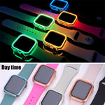 Cassa per orologio XDfind trasparente, luminosa, a mezza copertura, in policarbonato cavo., For Apple Watch Ultra 3 / 2 / 1 49mm, For Apple Watch Series 9 / 8 / 7 45mm, For Apple Watch Series 9 / 8 / 7 41mm