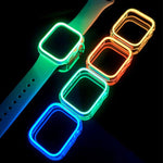Cassa per orologio XDfind trasparente, luminosa, a mezza copertura, in policarbonato cavo., For Apple Watch Ultra 3 / 2 / 1 49mm, For Apple Watch Series 9 / 8 / 7 45mm, For Apple Watch Series 9 / 8 / 7 41mm