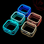 Cassa per orologio XDfind trasparente, luminosa, a mezza copertura, in policarbonato cavo., For Apple Watch Series 44mm, For Apple Watch Series 40mm, For Apple Watch Series 11 46mm / 10 46mm, For Apple Watch Series 11 42mm / 10 42mm