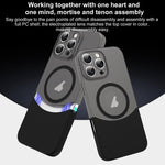 Custodia magnetica per telefono in PC con giunzione a tenone e mortasa, For iPhone 15, For iPhone 14 / 13, For iPhone 14 Pro