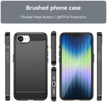 Custodia per telefono WANLONFENG in TPU antiurto con texture spazzolata e pellicola protettiva per lo schermo., For iPhone 17e / 16e, For iPhone 17 Pro Max, For iPhone 17 Pro, For iPhone 17, For iPhone Air, For iPhone 16 Pro Max, For iPhone 16 Pro     ...
