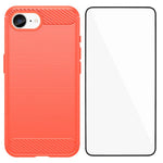 Custodia per telefono WANLONFENG in TPU antiurto con texture spazzolata e pellicola protettiva per lo schermo., For iPhone 17e / 16e, For iPhone 17 Pro Max, For iPhone 17 Pro, For iPhone 17, For iPhone Air, For iPhone 16 Pro Max, For iPhone 16 Pro     ...