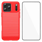 Custodia per telefono WANLONFENG in TPU antiurto con texture spazzolata e pellicola protettiva per lo schermo., For iPhone 17e / 16e, For iPhone 17 Pro Max, For iPhone 17 Pro, For iPhone 17, For iPhone Air, For iPhone 16 Pro Max, For iPhone 16 Pro     ...