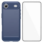 Custodia per telefono WANLONFENG in TPU antiurto con texture spazzolata e pellicola protettiva per lo schermo., For iPhone 17e / 16e, For iPhone 17 Pro Max, For iPhone 17 Pro, For iPhone 17, For iPhone Air, For iPhone 16 Pro Max, For iPhone 16 Pro     ...