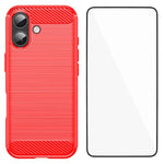 Custodia per telefono WANLONFENG in TPU antiurto con texture spazzolata e pellicola protettiva per lo schermo., For iPhone 17e / 16e, For iPhone 17 Pro Max, For iPhone 17 Pro, For iPhone 17, For iPhone Air, For iPhone 16 Pro Max, For iPhone 16 Pro     ...