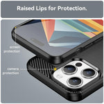 Custodia per telefono WANLONFENG in TPU antiurto con texture spazzolata e pellicola protettiva per lo schermo., For iPhone 15 Pro Max, For iPhone 15 Pro, For iPhone 15, For iPhone 14, For iPhone 14 Pro, For iPhone 14 Pro Max, For iPhone 13 Pro Max     ...