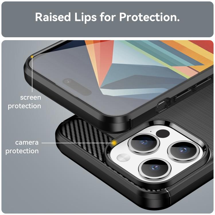 Custodia per telefono WANLONFENG in TPU antiurto con texture spazzolata e pellicola protettiva per lo schermo., For iPhone 15 Pro Max, For iPhone 15 Pro, For iPhone 15, For iPhone 14, For iPhone 14 Pro, For iPhone 14 Pro Max, For iPhone 13 Pro Max     ...