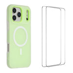WANLONFENG Custodia per telefono magnetica opaca con motivo Macarons e 2 pellicole protettive per lo schermo incluse., For iPhone 17 Pro Max, For iPhone 17 Pro, For iPhone 17, For iPhone Air