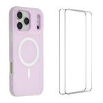 WANLONFENG Custodia per telefono magnetica opaca con motivo Macarons e 2 pellicole protettive per lo schermo incluse., For iPhone 17 Pro Max, For iPhone 17 Pro, For iPhone 17, For iPhone Air