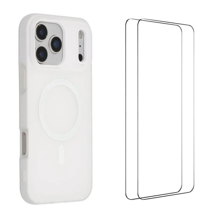 WANLONFENG Custodia per telefono magnetica opaca con motivo Macarons e 2 pellicole protettive per lo schermo incluse., For iPhone 17 Pro Max, For iPhone 17 Pro, For iPhone 17, For iPhone Air