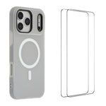WANLONFENG Custodia per telefono magnetica opaca con motivo Macarons e 2 pellicole protettive per lo schermo incluse., For iPhone 17 Pro Max, For iPhone 17 Pro, For iPhone 17, For iPhone Air