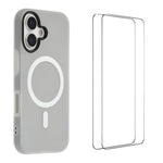 WANLONFENG Custodia per telefono magnetica opaca con motivo Macarons e 2 pellicole protettive per lo schermo incluse., For iPhone 17 Pro Max, For iPhone 17 Pro, For iPhone 17, For iPhone Air