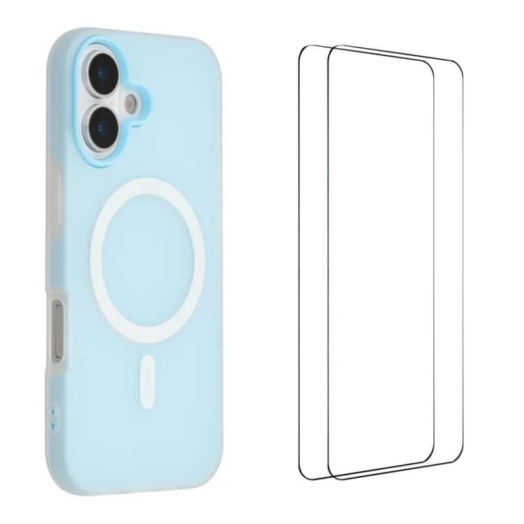 WANLONFENG Custodia per telefono magnetica opaca con motivo Macarons e 2 pellicole protettive per lo schermo incluse., For iPhone 17 Pro Max, For iPhone 17 Pro, For iPhone 17, For iPhone Air
