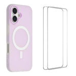 WANLONFENG Custodia per telefono magnetica opaca con motivo Macarons e 2 pellicole protettive per lo schermo incluse., For iPhone 17 Pro Max, For iPhone 17 Pro, For iPhone 17, For iPhone Air