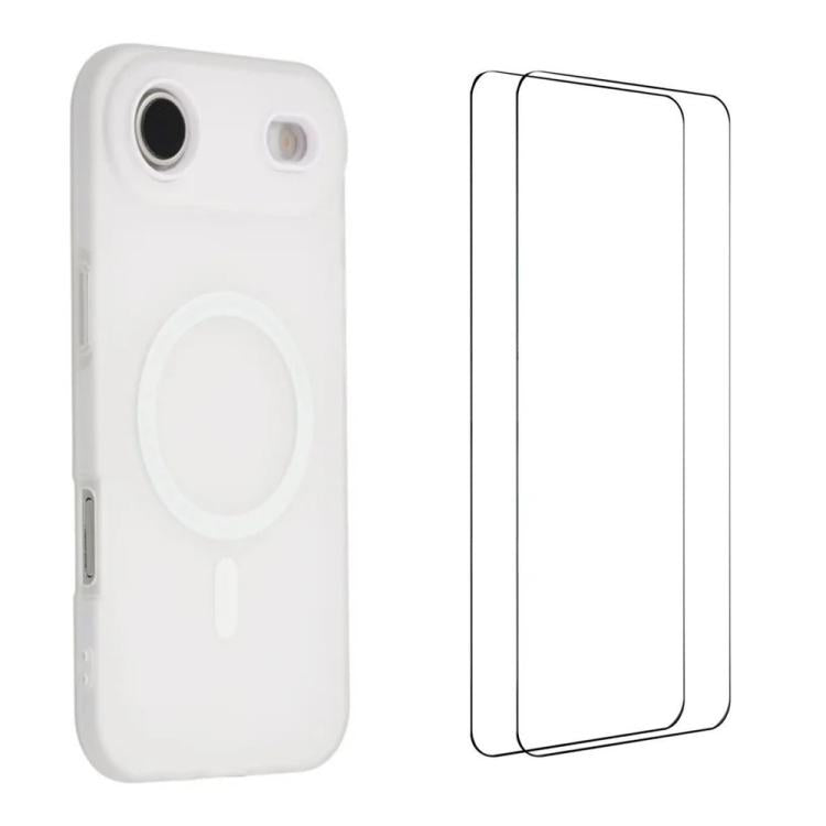 WANLONFENG Custodia per telefono magnetica opaca con motivo Macarons e 2 pellicole protettive per lo schermo incluse., For iPhone 17 Pro Max, For iPhone 17 Pro, For iPhone 17, For iPhone Air