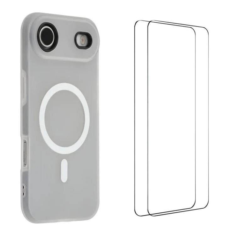 WANLONFENG Custodia per telefono magnetica opaca con motivo Macarons e 2 pellicole protettive per lo schermo incluse., For iPhone 17 Pro Max, For iPhone 17 Pro, For iPhone 17, For iPhone Air