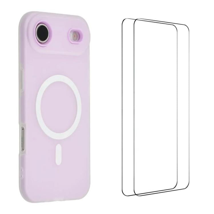 WANLONFENG Custodia per telefono magnetica opaca con motivo Macarons e 2 pellicole protettive per lo schermo incluse., For iPhone 17 Pro Max, For iPhone 17 Pro, For iPhone 17, For iPhone Air
